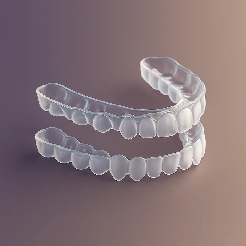 3D model showing custom whitening trays for at-home use