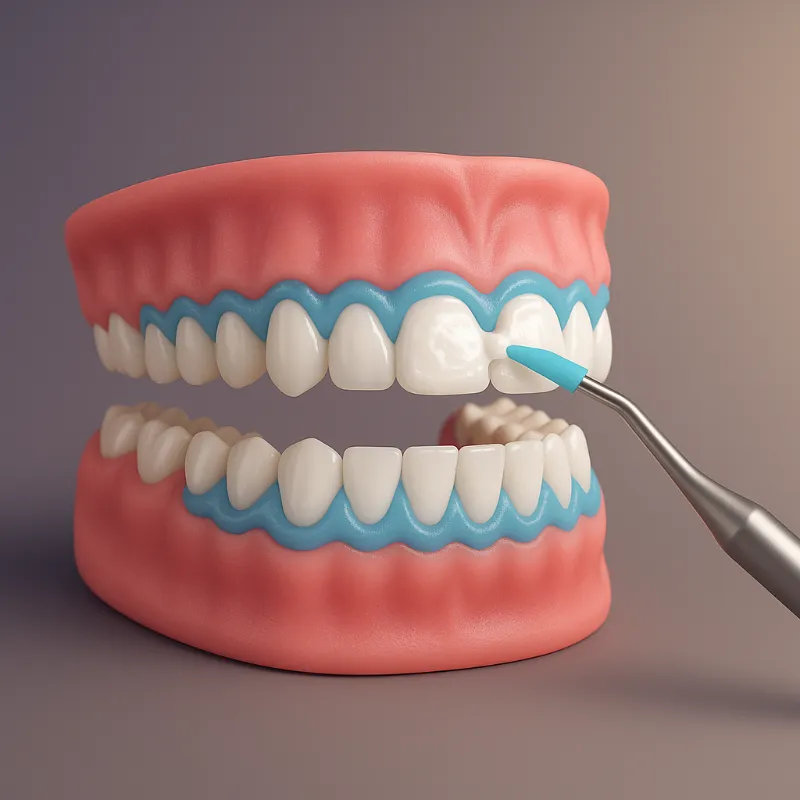 3D model showing in-office teeth whitening procedure