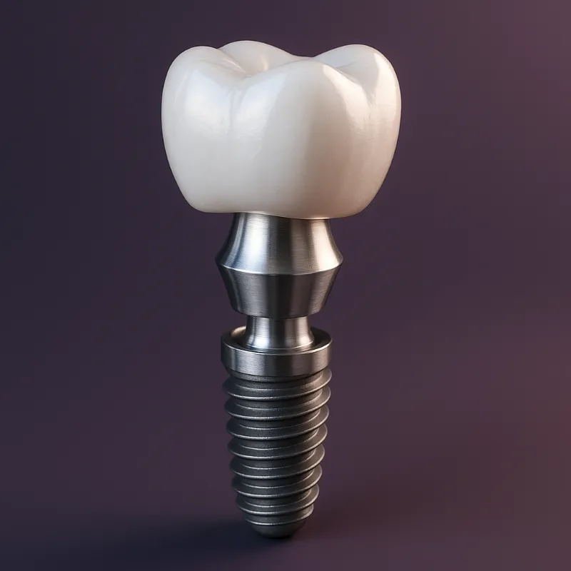 Single dental implant replacing one missing tooth